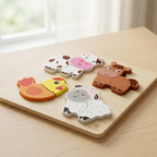 3D Wooden Toddler Matching Puzzles